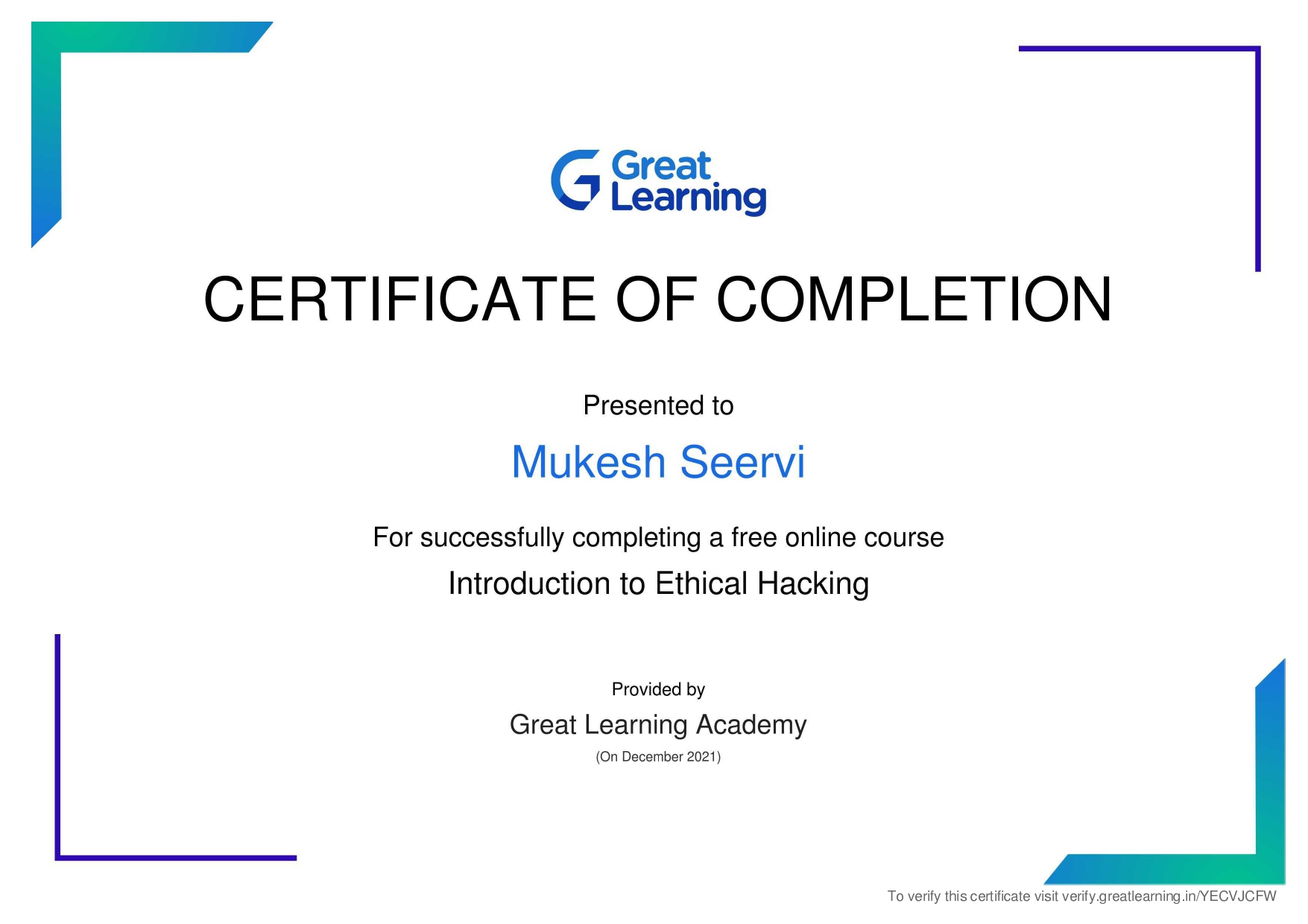 Certificate